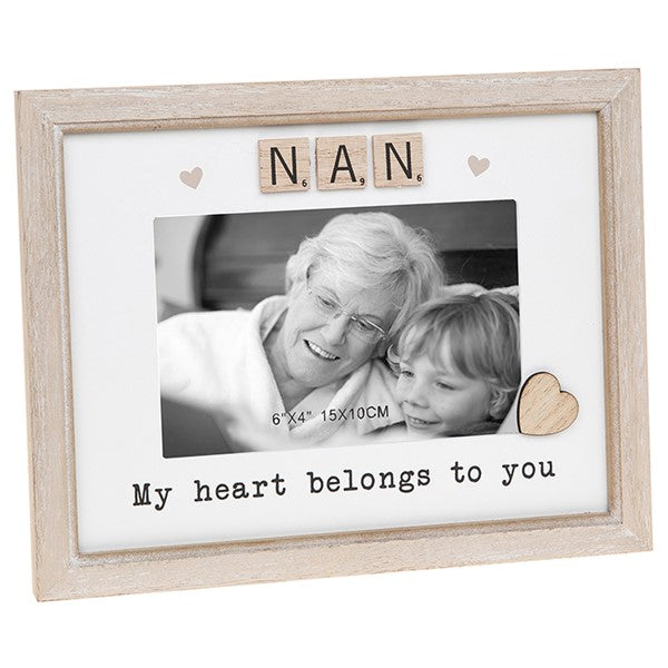 Nan Scrabble Sentiments Photo Frame