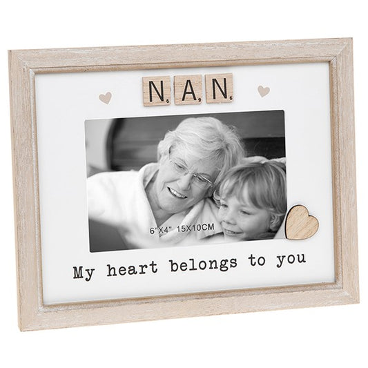 Nan Scrabble Sentiments Photo Frame