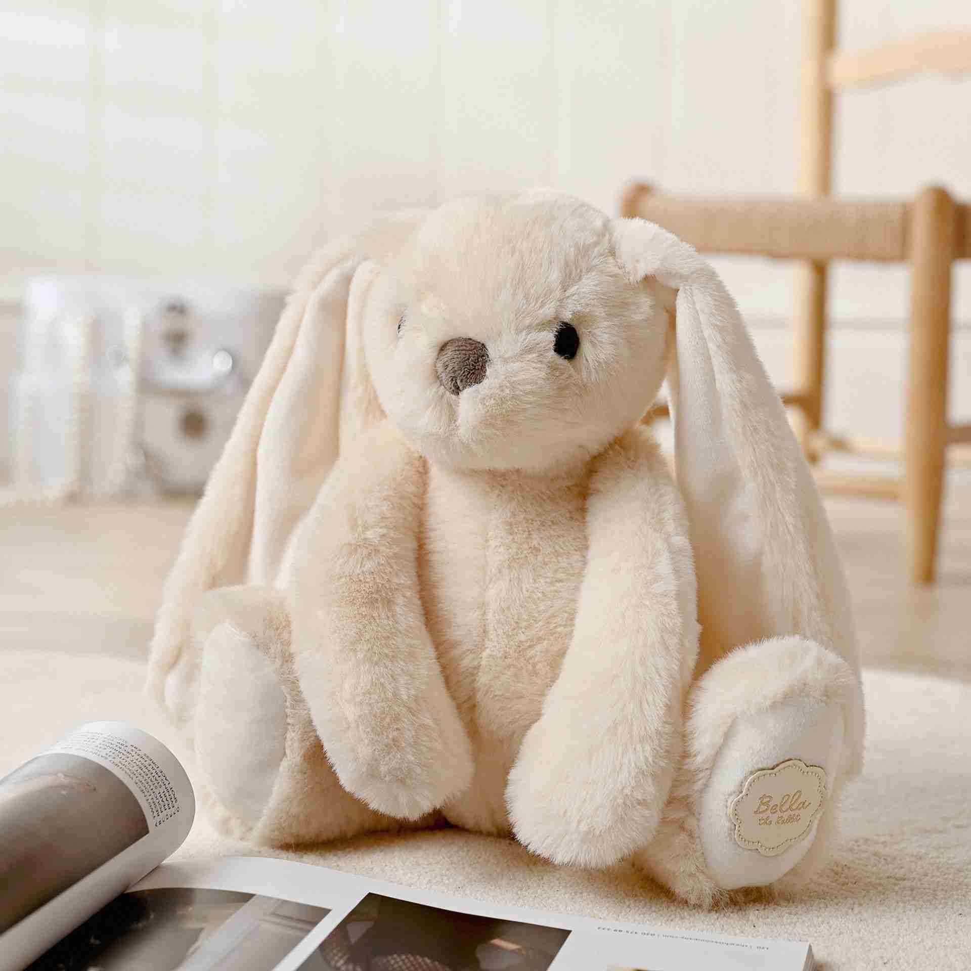 Softies Bella The Plush White Bunny – The Alphabet Store