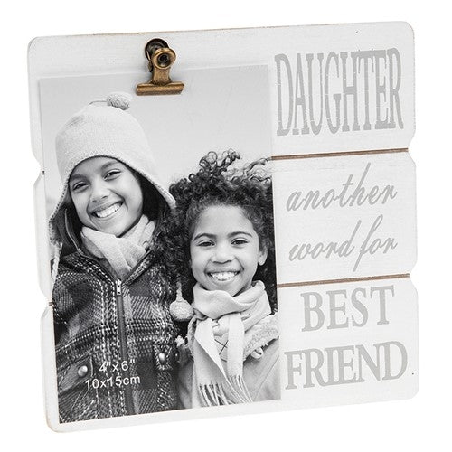 White Message Clip Photo Frame Daughter